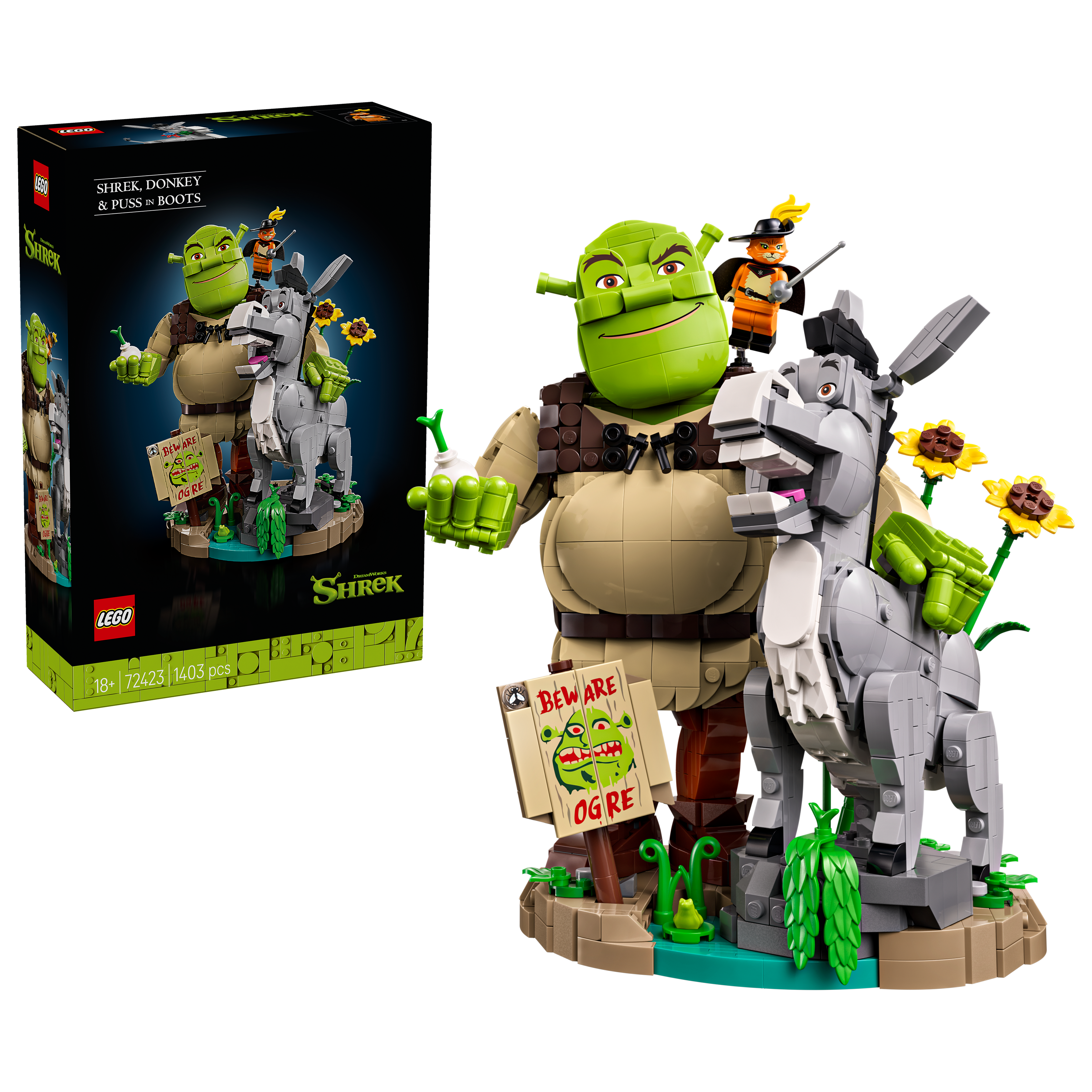 LEGO Shrek, Esel og Pus med Støvler 72423