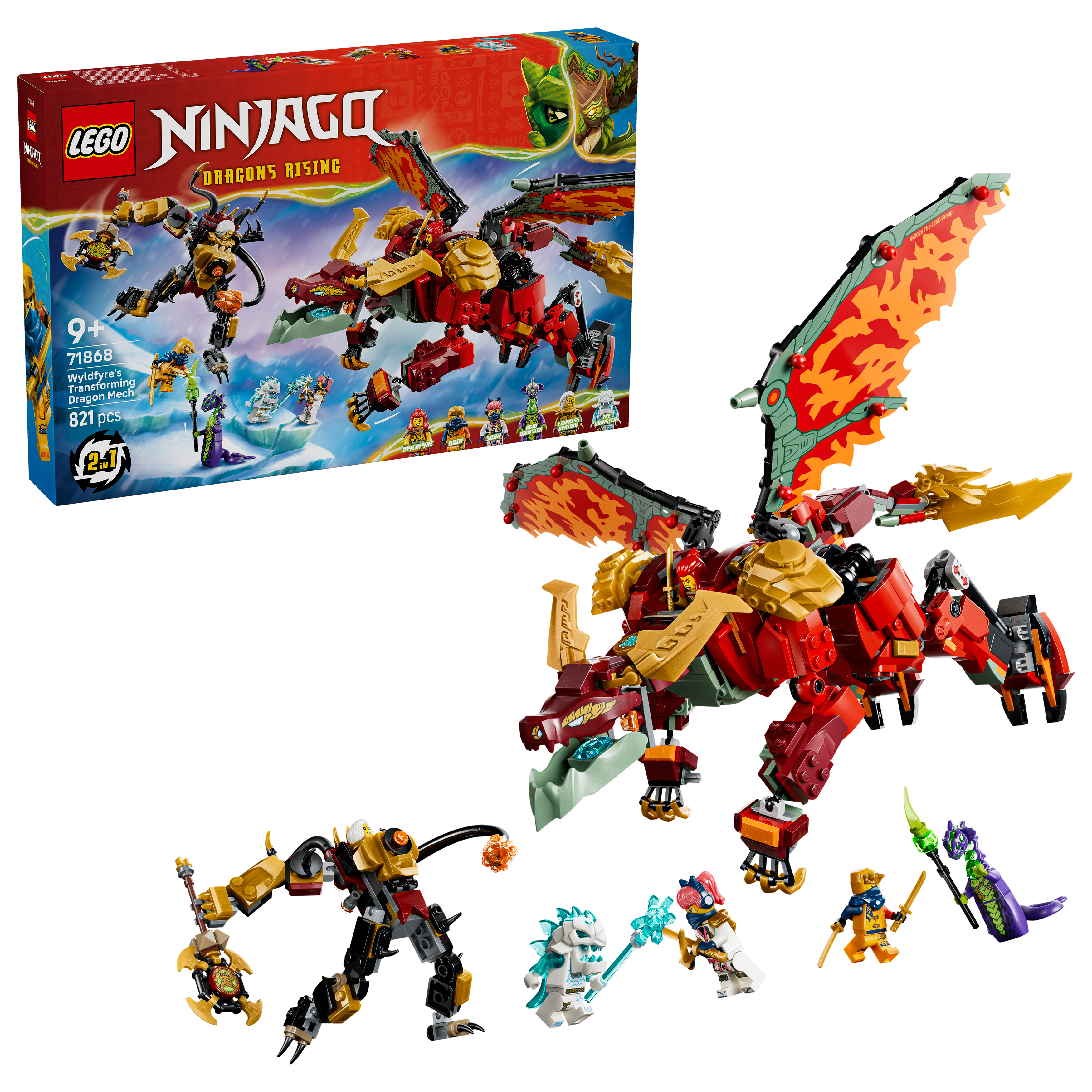 LEGO Ninjago Wyldfyres forvandlingsdragerobot 71868