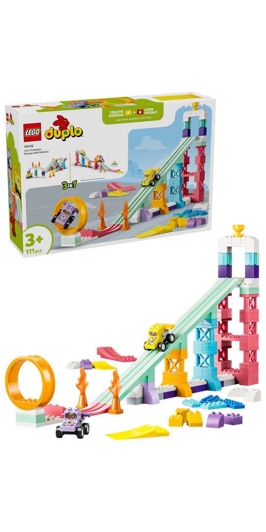LEGO DUPLO Town 3-i-1 Kreative ramper med biler 10478