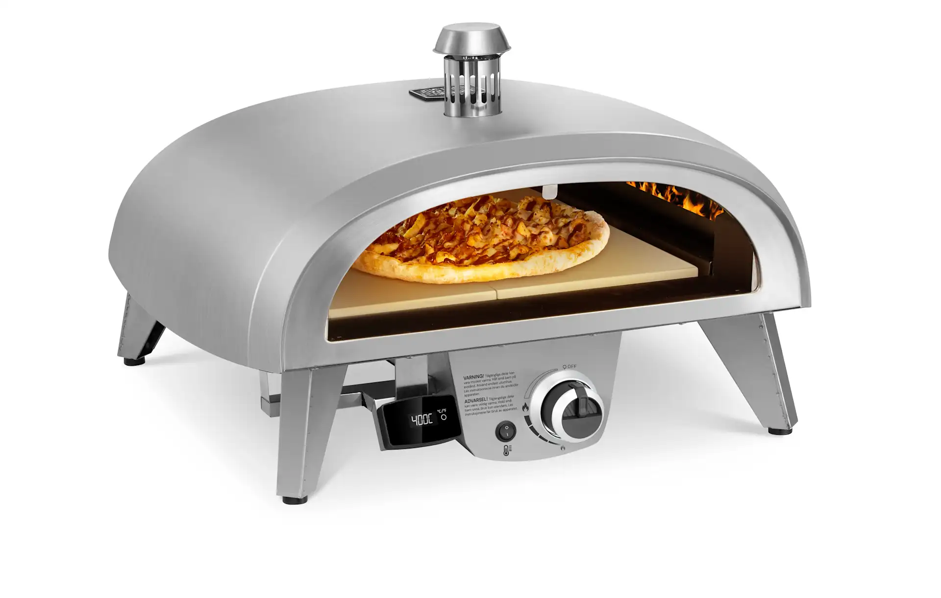 Gaspizzaugn 45 cm med digital termometer 8 kW