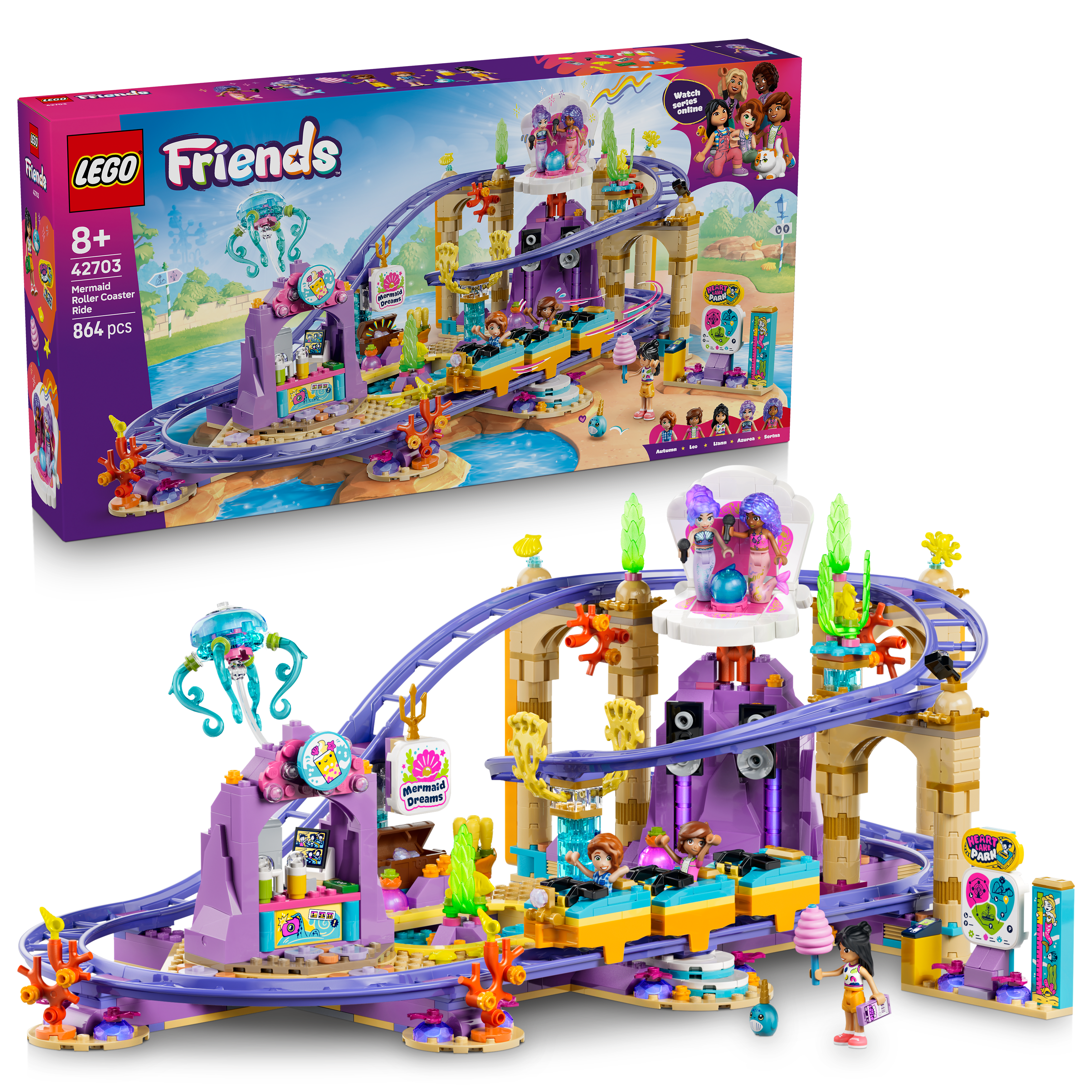 LEGO Friends Berg-og-dal-bane med havfruetema 42703