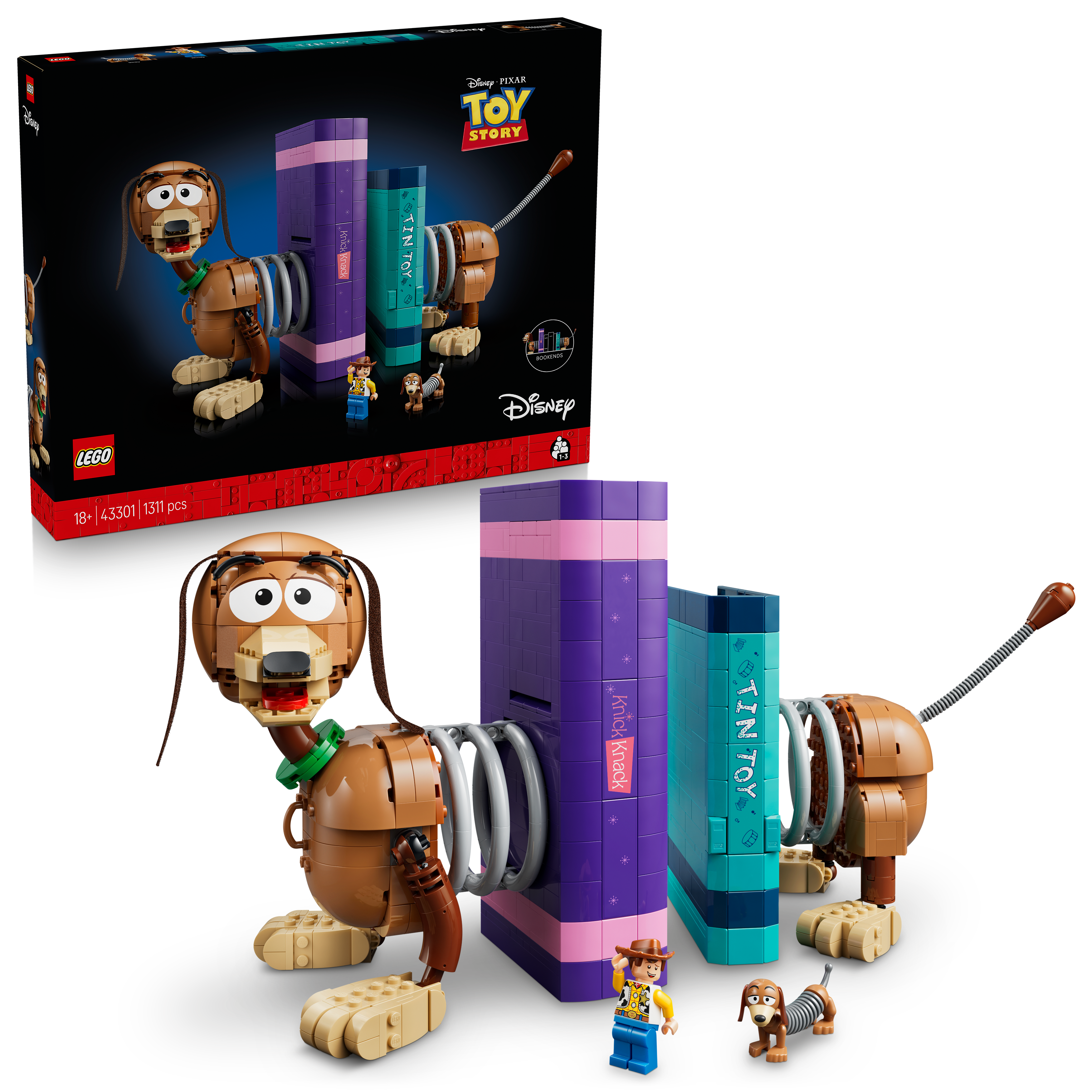 LEGO Disney Pixar Bokstøtter av Slinky Dog fra Toy Story 43301