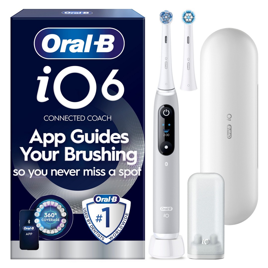 Oral-B iO6 Grey Opal, Travel Case, Travel Refil