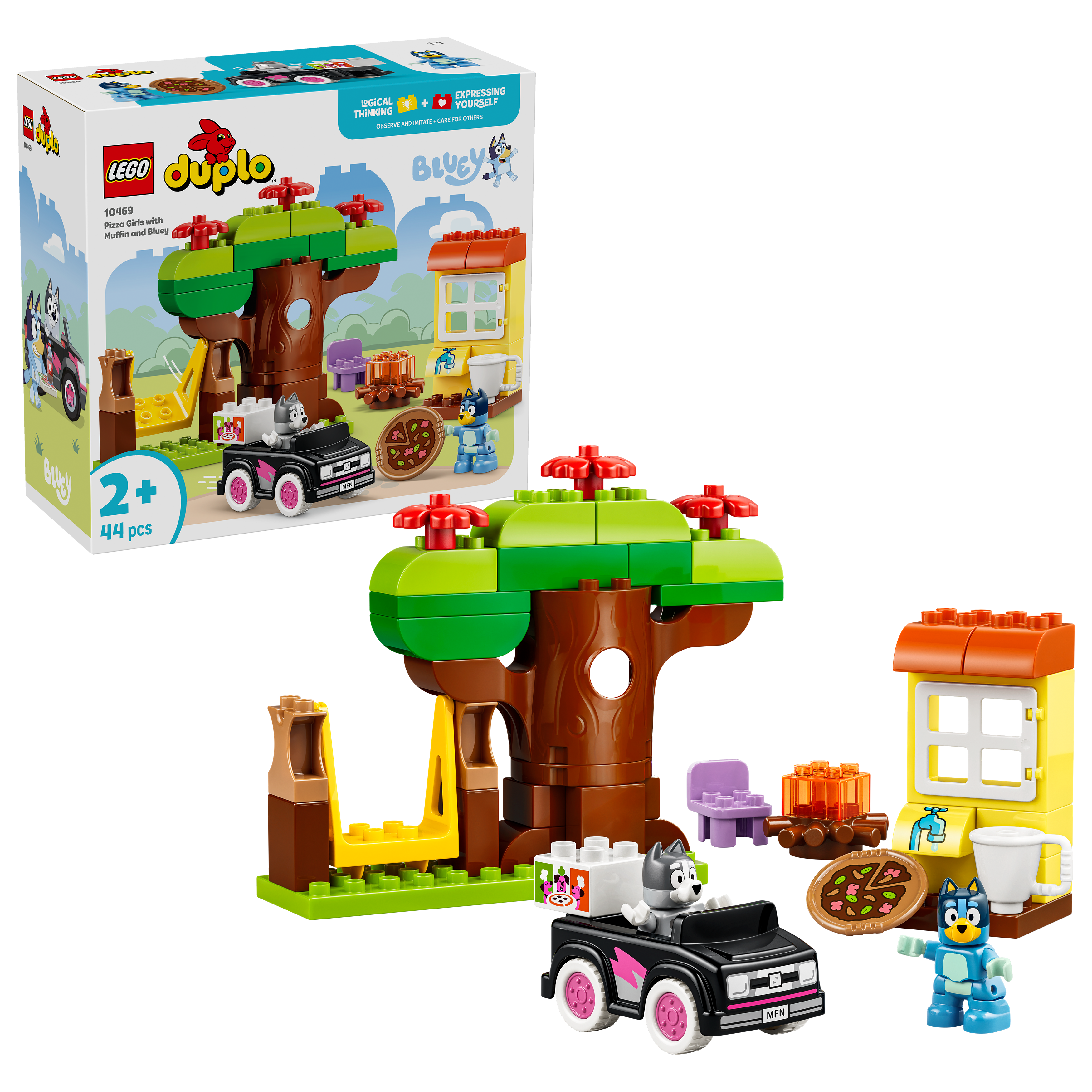 LEGO DUPLO Bluey Pizzajenter med Muffin og Bluey 10469